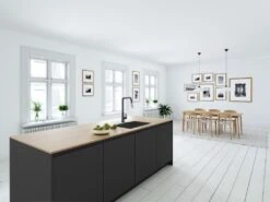 Style Mitigeur évier à Douchette Noir Mat Et Chrome - Essebagno -Electroménager Soldes robinet 20127219