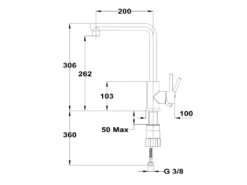 Pure II Mitigeur évier Noir - Essebagno -Electroménager Soldes robinet 20127235