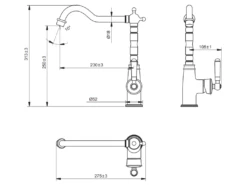 Leeds Mitigeur évier Rétro Noir - Essebagno -Electroménager Soldes robinet 20127267