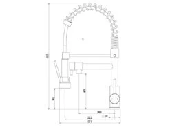 Big Pro Mitigeur évier à Douchette Gun Métal - Essebagno -Electroménager Soldes robinet 20127451