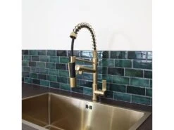 Big Hotto Mitigeur évier à Douchette Or Brossé - Essebagno -Electroménager Soldes robinet 20127469