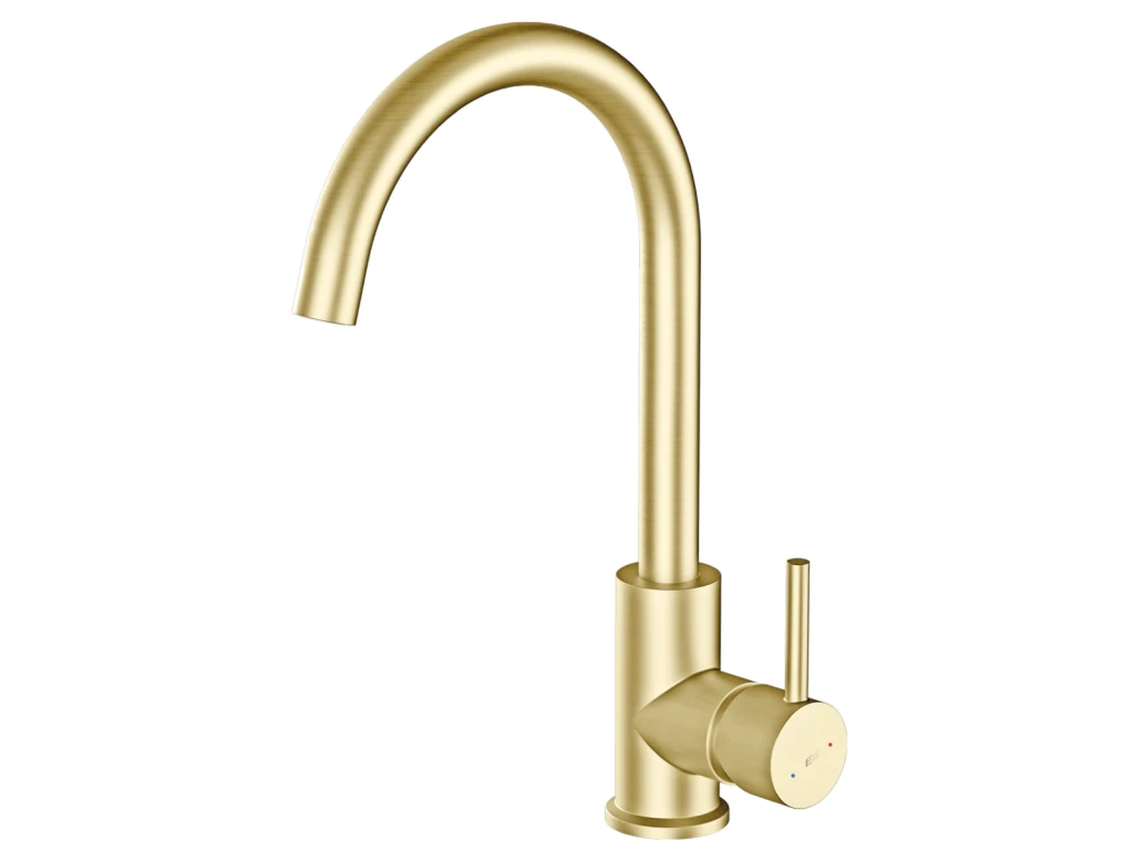 Kiwo Mitigeur évier Or Brossé - Essebagno 3 Kiwo Mitigeur évier Or Brossé - Essebagno