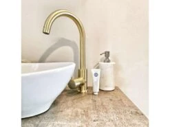 Kiwo Mitigeur évier Or Brossé - Essebagno 15 Kiwo Mitigeur évier Or Brossé - Essebagno -Electroménager Soldes robinet 20127661