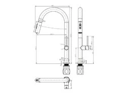 Portofino Mitigeur évier à Douchette Or Brossé - Essebagno 12 Portofino Mitigeur évier à Douchette Or Brossé - Essebagno -Electroménager Soldes robinet 20908245