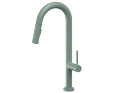 Portofino Mitigeur évier à Douchette Gris Vert - Essebagno