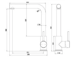 Esseloki Mitigeur évier Façon Inox Et Bec Bleu - Essebagno -Electroménager Soldes robinet 21151895