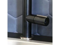 Exil Mitigeur évier à Douchette Noir Et Façon Inox - Essebagno -Electroménager Soldes robinet 21191497