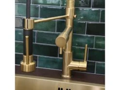 Big Pro Mitigeur évier à Douchette Or - Essebagno -Electroménager Soldes robinet 22249459