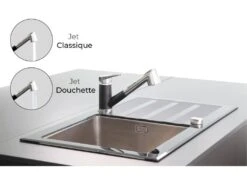 Embla Mitigeur évier à Douchette Noir Chromé - Essebagno -Electroménager Soldes robinet 22399241