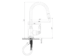 Ascott Mitigeur évier à Douchette Façon Inox - Essebagno -Electroménager Soldes robinet 22399313