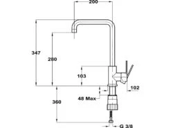 Baltic Mitigeur évier Noir - Essebagno -Electroménager Soldes robinet 22399325