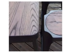 NEVADA - Mange Debout 120 Cm Acier/bois Massif Foncé -Electroménager Soldes table a manger 10036187