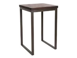 NEVADA - Ensemble Haut Acier/bois Massif Foncé -Electroménager Soldes table a manger 10036203