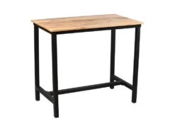LOFT - Table Haute Bois Et Acier L120