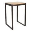 NEVADA - Mange Debout Carré 70 Cm Acier/bois Massif Clair -Electroménager Soldes table a manger 10397985