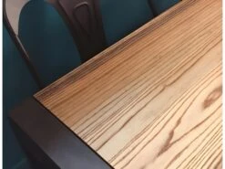 NEVADA - Mange Debout Carré 70 Cm Acier/bois Massif Clair -Electroménager Soldes table a manger 10397991