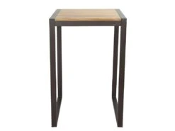 NEVADA - Mange Debout Carré 70 Cm Acier/bois Massif Clair -Electroménager Soldes table a manger 10397993