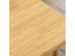 Ensemble Table De Bar 2 Tabourets Avec Repose-pieds Bois De Bambou Verni -Electroménager Soldes table a manger 12570529