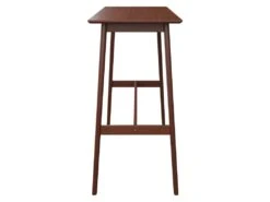 Table De Bar Rectangulaire Buvette 4 Personnes En Bois Foncé 120 Cm -Electroménager Soldes table a manger 13010485