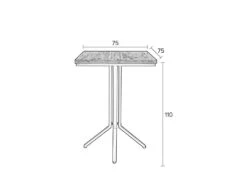 MAZE - Table Bar Plateau Bois Naturel L75 -Electroménager Soldes table a manger 13260285