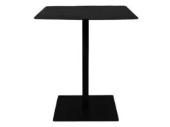 BRAZA - Table De Comptoir Carrée En Acier Et Bois Noir L 70