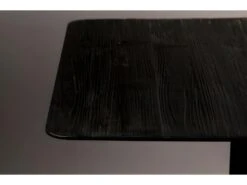 BRAZA - Table De Comptoir Carrée En Acier Et Bois Noir L 70 -Electroménager Soldes table a manger 13260307