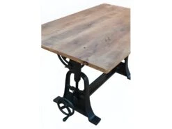 DRAW - Table En Bois De Style Industriel L150 -Electroménager Soldes table a manger 9540857