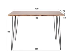 KITCHEN - Table Haute En Bois D'Acacia L130 -Electroménager Soldes table a manger 9540875