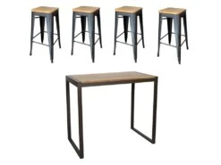 NEVADA - Ensemble Haut 120 Cm En Bois Clair