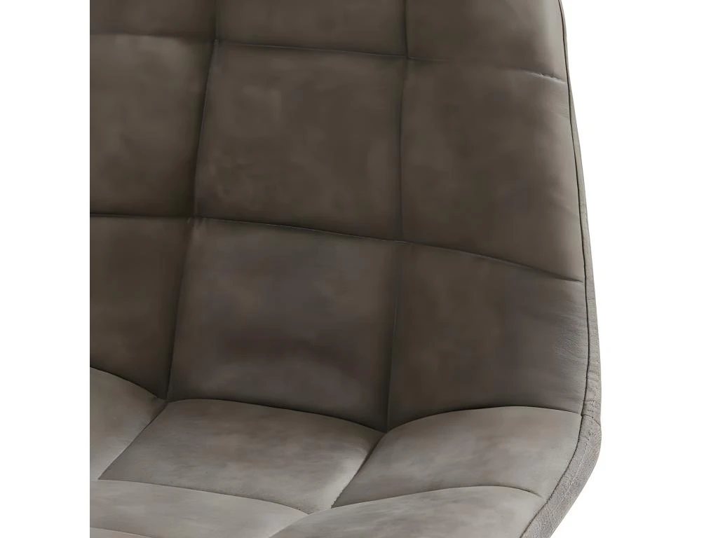 OWEN OAK - Chaise De Bar Vintage Microfibre Marron Clair Pieds Chêne(x2) 6 OWEN OAK - Chaise De Bar Vintage Microfibre Marron Clair Pieds Chêne(x2) – Image 4