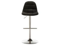 HENRICK - Tabouret Microfibre Vintage Marron Foncé Pied Brossé (x2) -Electroménager Soldes tabouret de bar 10444021