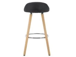 JENSEN - Tabouret De Bar Scandinave Tissu Anthracite Pieds Hêtre (x4) -Electroménager Soldes tabouret de bar 10444189