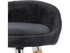 JENSEN - Tabouret De Bar Scandinave Tissu Anthracite Pieds Hêtre (x4) -Electroménager Soldes tabouret de bar 10444191