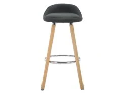JENSEN - Tabouret De Bar Scandinave Tissu Anthracite Pieds Hêtre (x4) -Electroménager Soldes tabouret de bar 10444193