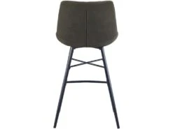 QUEENS - Chaises De Bar Industrielle Microfibre Vintage Marron Foncé Pieds Métal Noir (x4) 9 QUEENS - Chaises De Bar Industrielle Microfibre Vintage Marron Foncé Pieds Métal Noir (x4) -Electroménager Soldes tabouret de bar 10444203