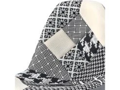 OWEN - Chaise De Bar Tissu Scandinave Patchwork Noir Pieds Hêtre (x2) 10 OWEN - Chaise De Bar Tissu Scandinave Patchwork Noir Pieds Hêtre (x2) -Electroménager Soldes tabouret de bar 10444369