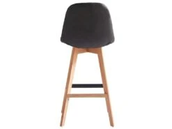 OWEN OAK - Chaise De Bar Vintage Patchwork Pieds Chêne(x2) -Electroménager Soldes tabouret de bar 10444437