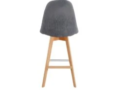 OWEN - Chaise De Bar Scandinave Tissu Patchwork Bleu Pieds Hêtre (x2) 9 OWEN - Chaise De Bar Scandinave Tissu Patchwork Bleu Pieds Hêtre (x2) -Electroménager Soldes tabouret de bar 10444581