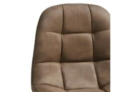 OWEN OAK - Chaise De Bar Vintage Microfibre Marron Pieds Chêne(x4) -Electroménager Soldes tabouret de bar 10444633