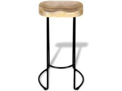 Lot De Deux Tabourets De Bar Design Chaise Siège 2 Pcs Bois De Manguier Massif 1202061 -Electroménager Soldes tabouret de bar 10445447