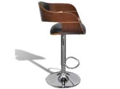 Lot De Deux Tabourets De Bar Design Chaise Siège Avec Dossier Cuir Synthétique Noir 1202186 -Electroménager Soldes tabouret de bar 10445639