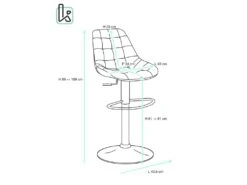 KAYELLES Lot De 2 Tabourets De Bar Matelassés SID (noir) -Electroménager Soldes tabouret de bar 10445655