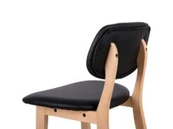 Tabourets De Bar En Synthétique Avec Structure En Bois Set De 2 Pièces Noir 19_0000449 -Electroménager Soldes tabouret de bar 10445665