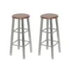 Lot De Deux Tabourets De Bar Design Chaise Siège Métal Avec Siège En Mdf 1202062 -Electroménager Soldes tabouret de bar 10445699