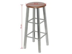 Lot De Deux Tabourets De Bar Design Chaise Siège Métal Avec Siège En Mdf 1202062 -Electroménager Soldes tabouret de bar 10445705