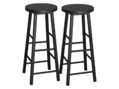 Tabouret De Bar 2 Pieces Noir 19_0000365