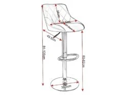 Tabouret De Bar Design Noir 19_0000385 -Electroménager Soldes tabouret de bar 10445769