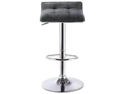 Tabourets De Bar En Lin 2 Pièces Et Réglables En Hauteur Gris 19_0000625 -Electroménager Soldes tabouret de bar 10445861