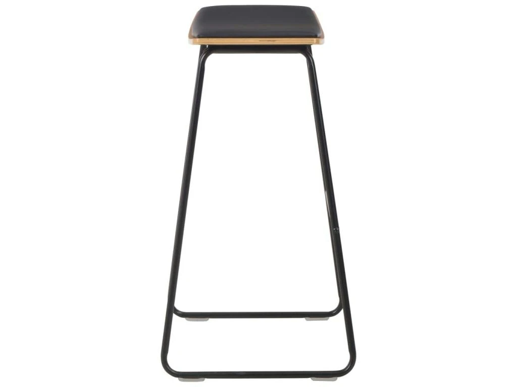 Lot De Deux Tabourets De Bar Design Chaise Siège Synthétique Noir Acier 1202099 7 Lot De Deux Tabourets De Bar Design Chaise Siège Synthétique Noir Acier 1202099 – Image 5