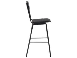 Lot De Deux Tabourets De Bar Design Chaise Siège Noir Contreplaqué Solide Et Acier 1202125 -Electroménager Soldes tabouret de bar 10446253